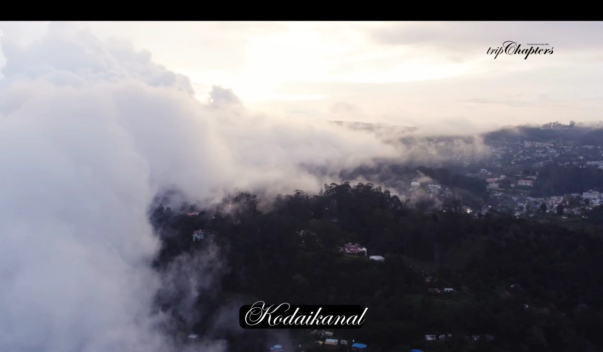 Clouds covering Kodaikanal town