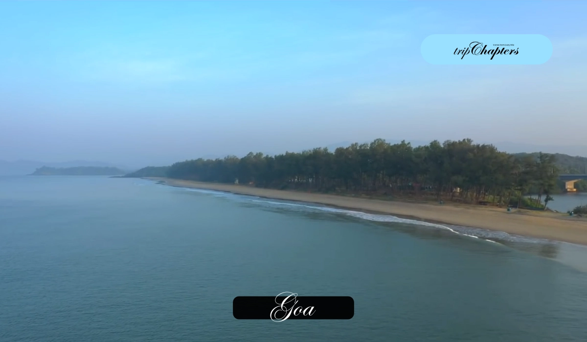 Peaceful Goa beach in Moonsoon
